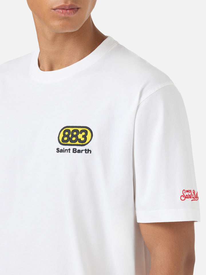 T-shirt portland bianca con grafica Nord Sud Ovest Est | 883 SPECIAL EDITION