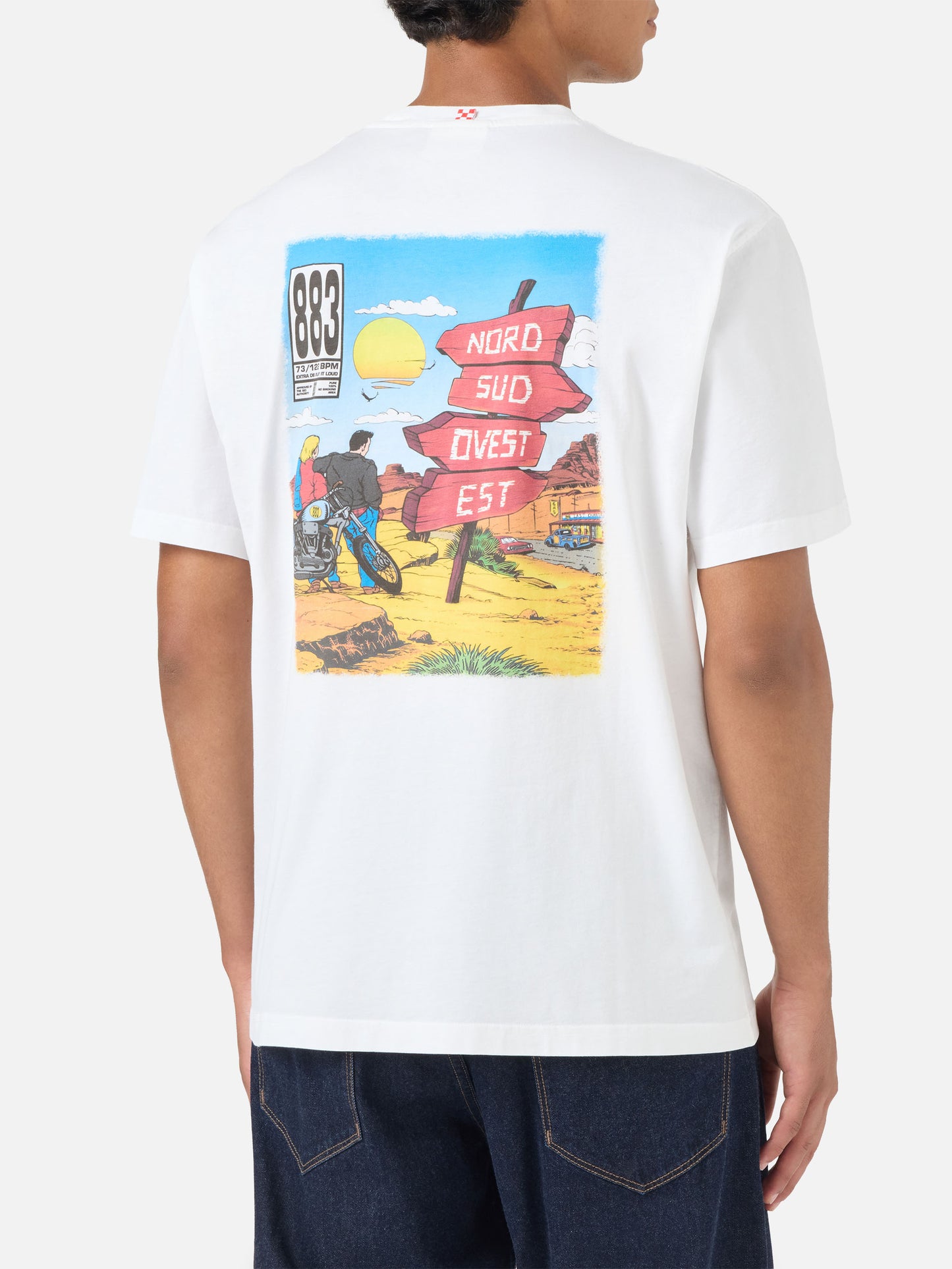 T-shirt portland bianca con grafica Nord Sud Ovest Est | Special Edition