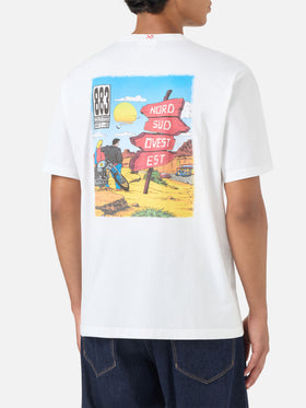 T-shirt portland bianca con grafica Nord Sud Ovest Est | Special Edition