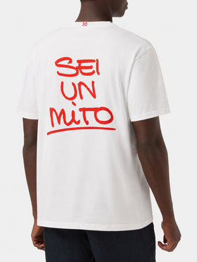 Weißes Portland-T-Shirt mit Sei un mito-Grafik | Special Edition 