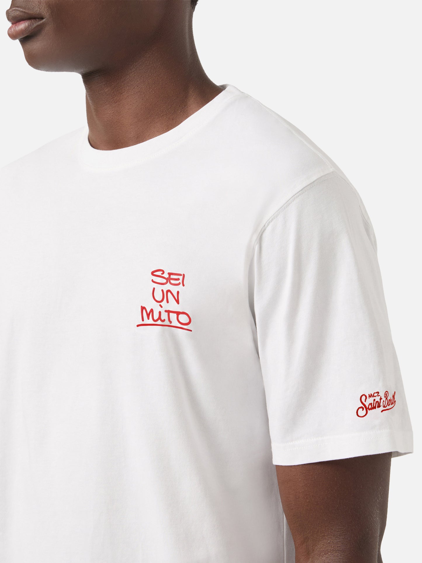Weißes Portland-T-Shirt mit Sei un mito-Grafik | Special Edition 