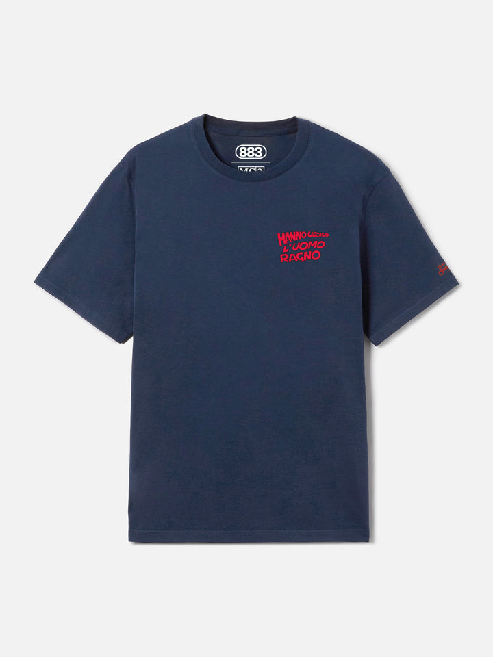 T-shirt Portland blu con grafica Hanno ucciso l’uomo ragno | 883 SPECIAL EDITION