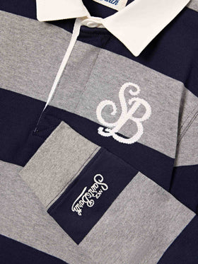 Polo de rugby de algodón Quarterback a rayas con estampado de Mickey Mouse en la espalda | Special edition 