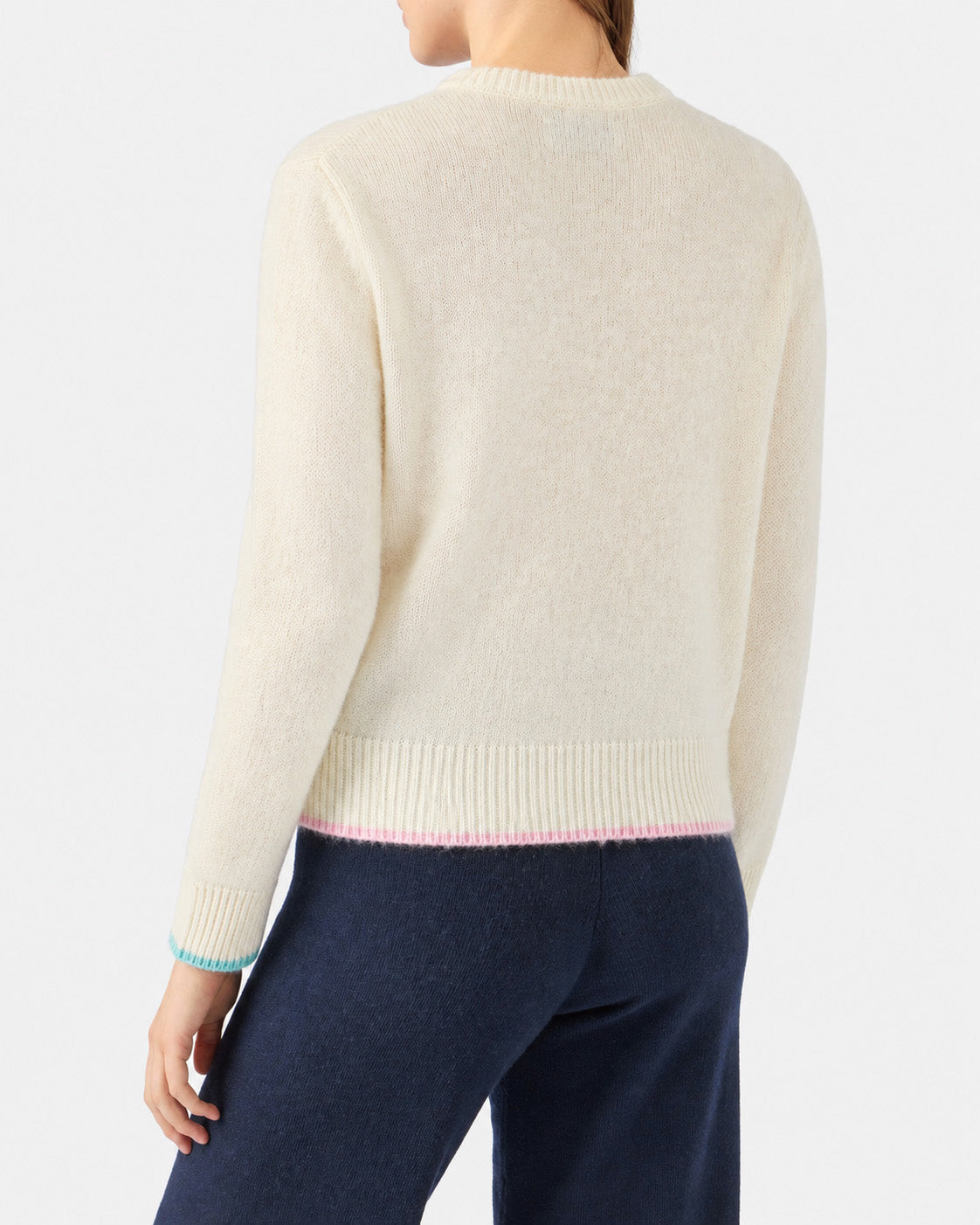 Sudadera de cuello redondo afelpada con bordado con flecos Saint Barth 