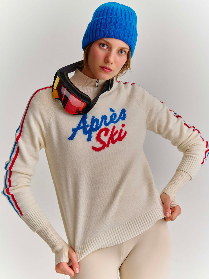 Jersey de punto de cuello redondo Off white New Queen con bordado Après Ski 