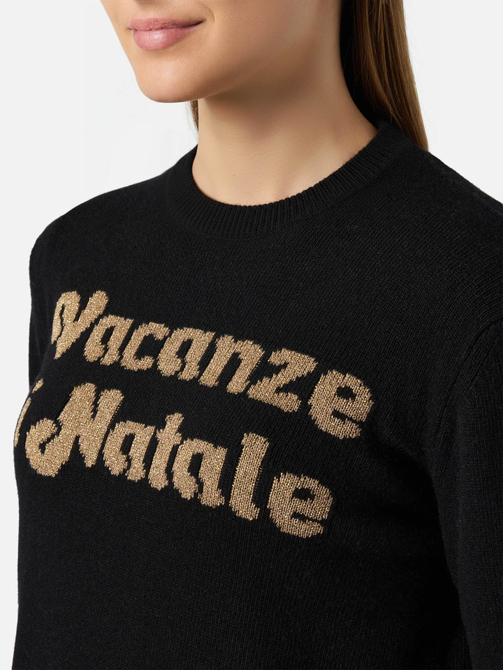 Girocollo New Queen in misto cashmere con jacquard Vacanze di Natale | VACANZE DI NATALE SPECIAL EDITION