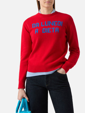 Girocollo New Queen con jacquard Da lunedì dieta