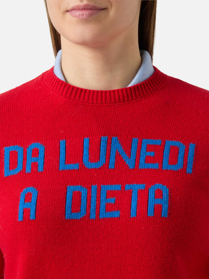 Girocollo New Queen con jacquard Da lunedì a dieta