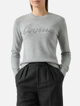 New Queen crewneck with Courma rhinestone embellishment