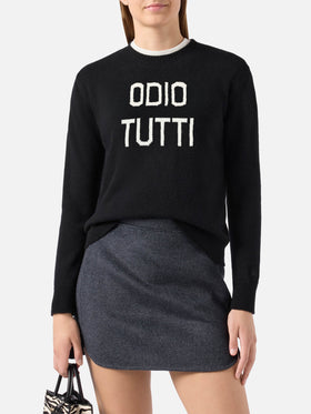 New Queen crewneck with Odio Tutti jacquard