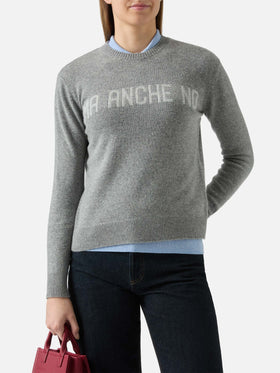 New Queen crewneck with Ma anche no jacquard