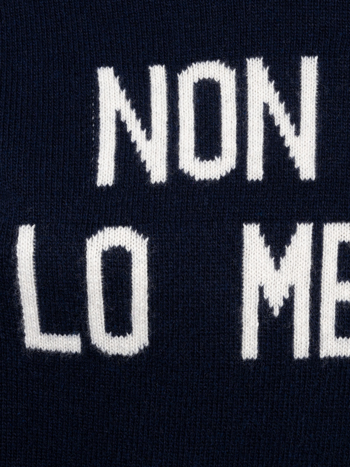 Woman blue sweater New Queen with Non me lo merito jacquard - MC2 Saint Barth