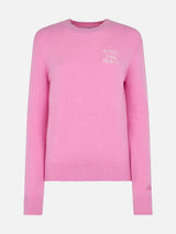 Maglione da donna rosa New Queen con ricamo 10 min e sono pronta