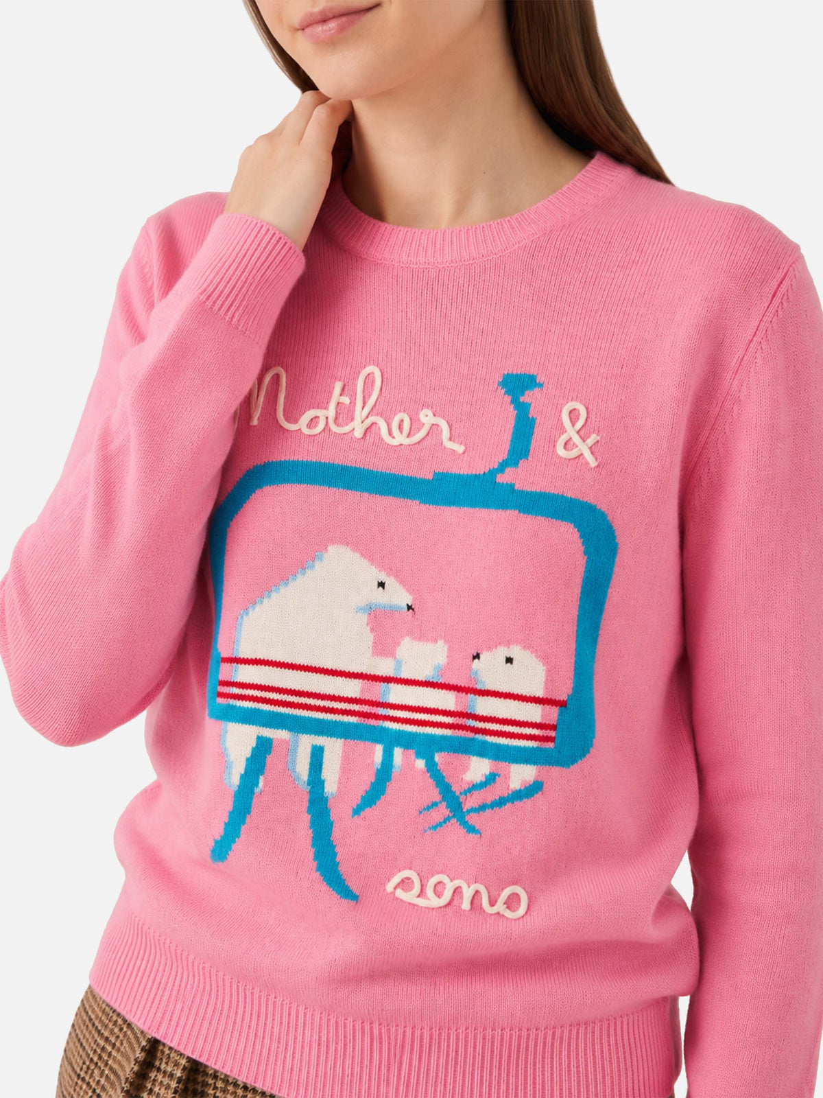 Maglia New Queen con ricamo bears e lettering Mother & sons