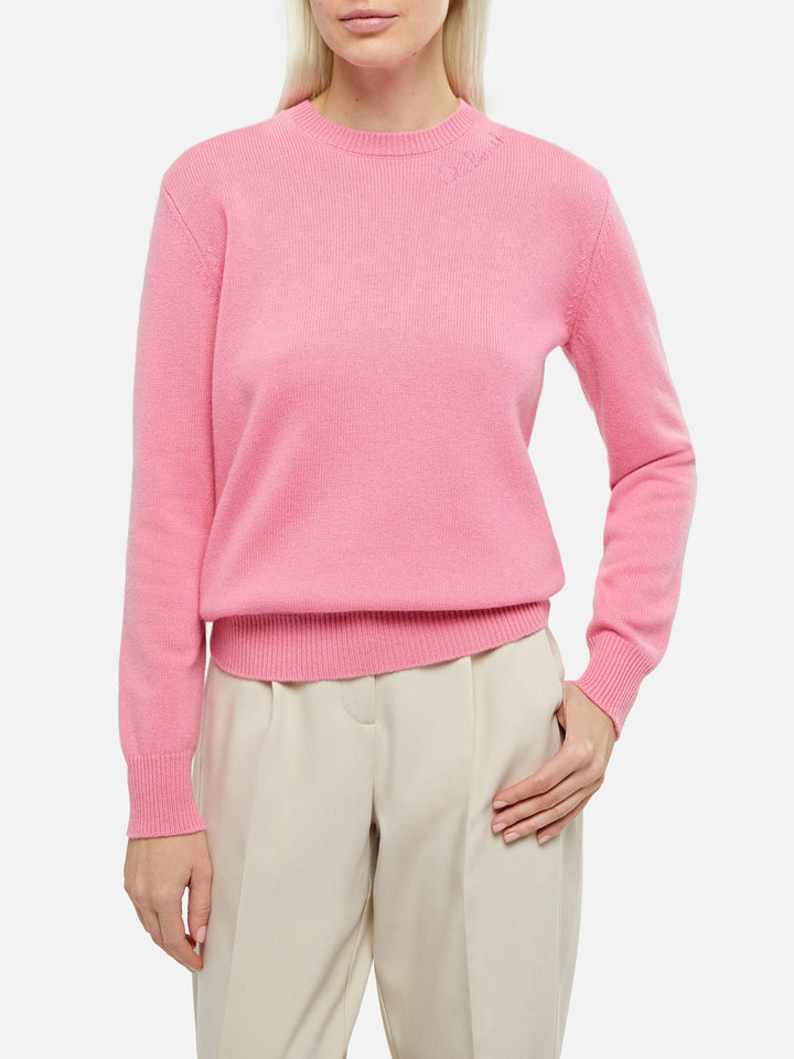 Woman pink cashmere blend sweater New Queen - MC2 Saint Barth