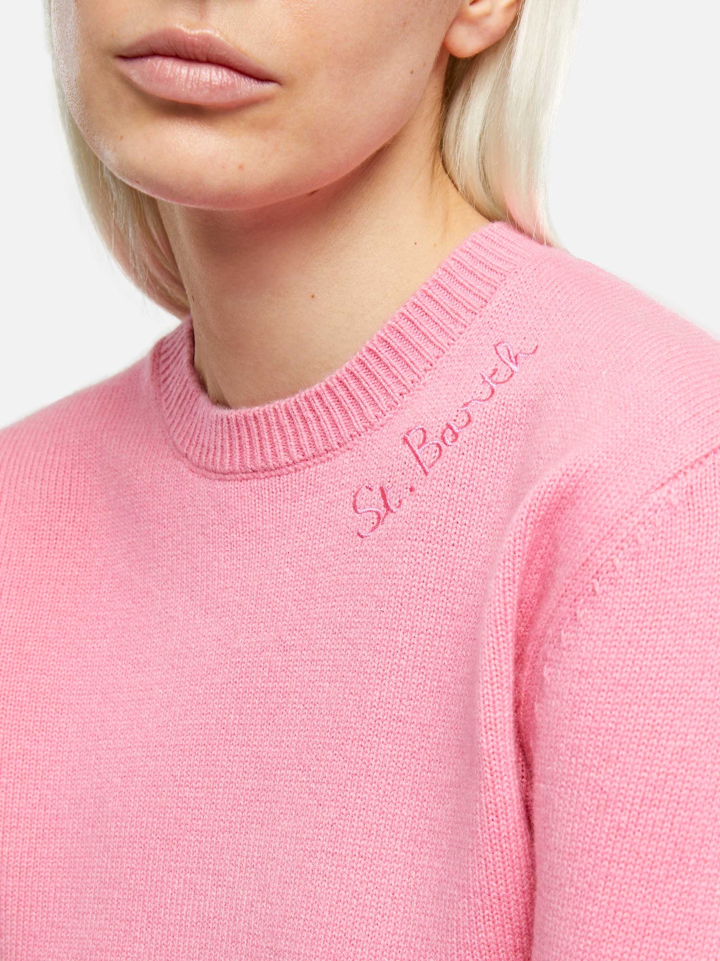Woman pink cashmere blend sweater New Queen - MC2 Saint Barth