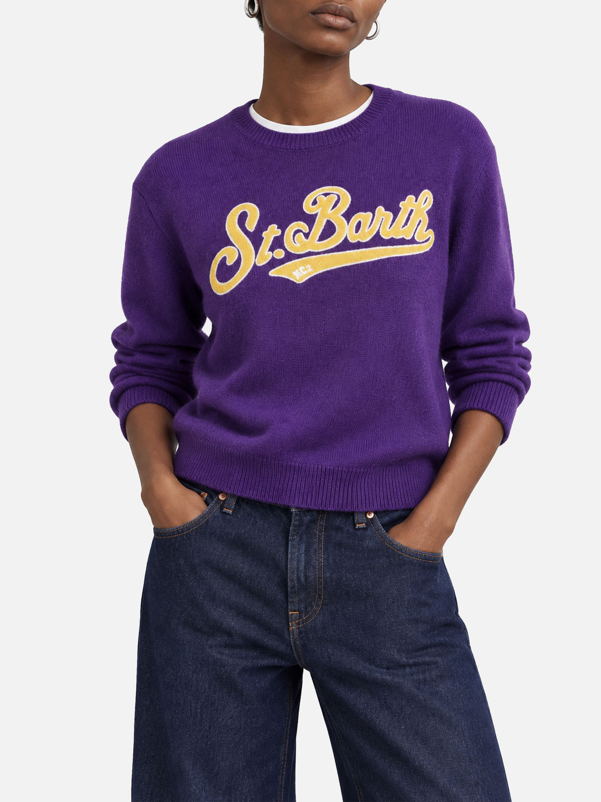 Jersey corto Purple New Queen con logo 