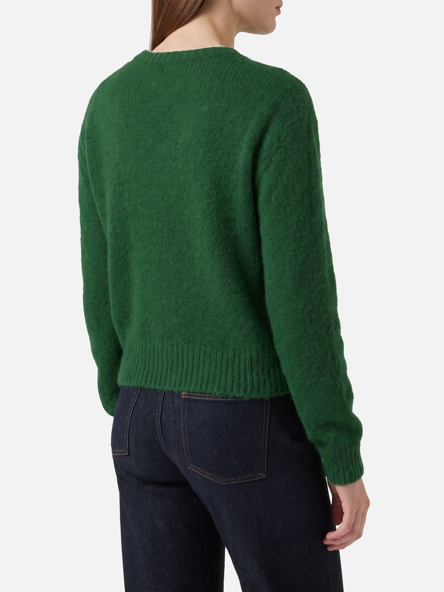 Jersey cropped Green New Queen con bordado Plastic Free 