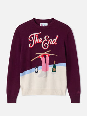 Bordeaux New Queen crewneck knit with The End intarsia