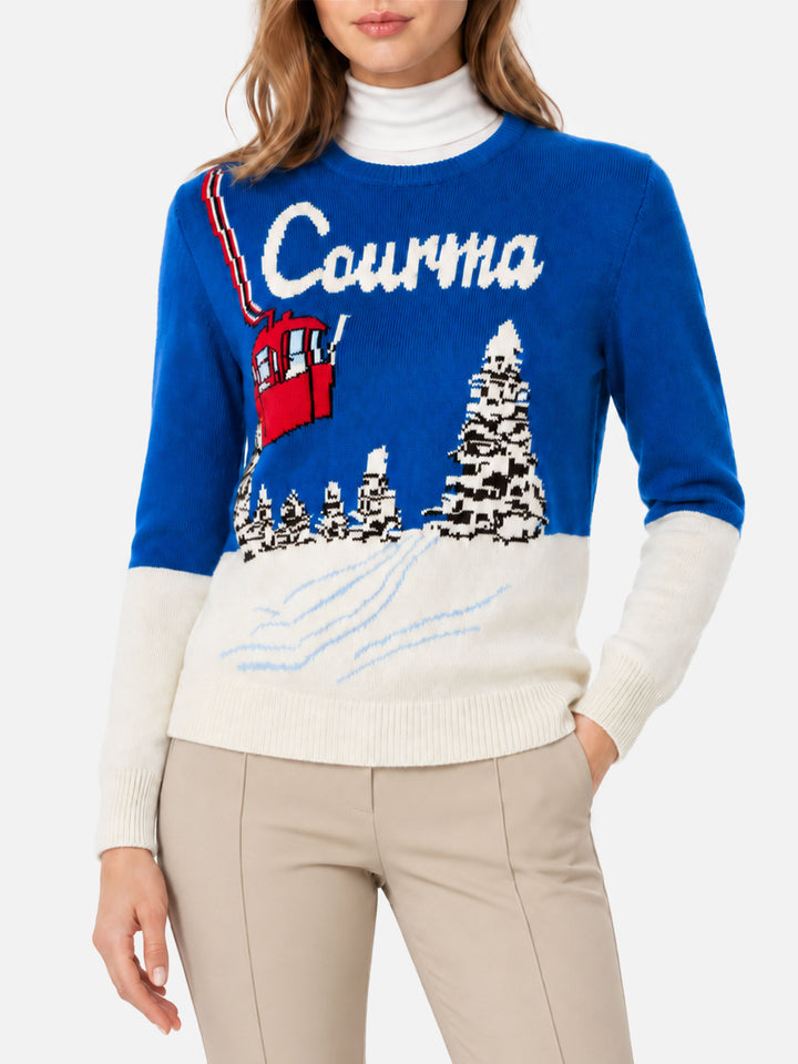New Queen sweater with Courma postcard jacquard