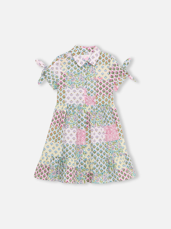 Mc2 Saint Barth Girl cotton dress Queenie with flower print