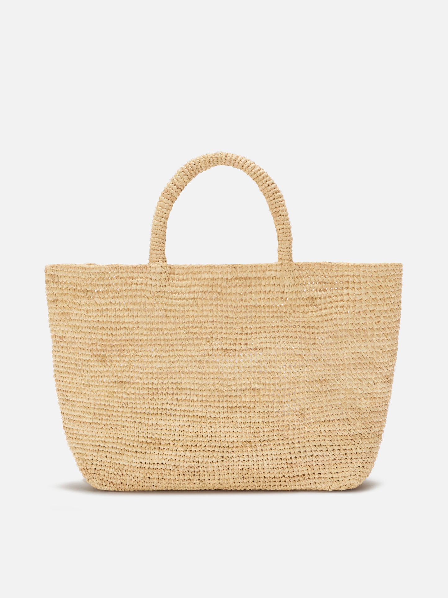 Medium Beach raffia bag with embroidered logo