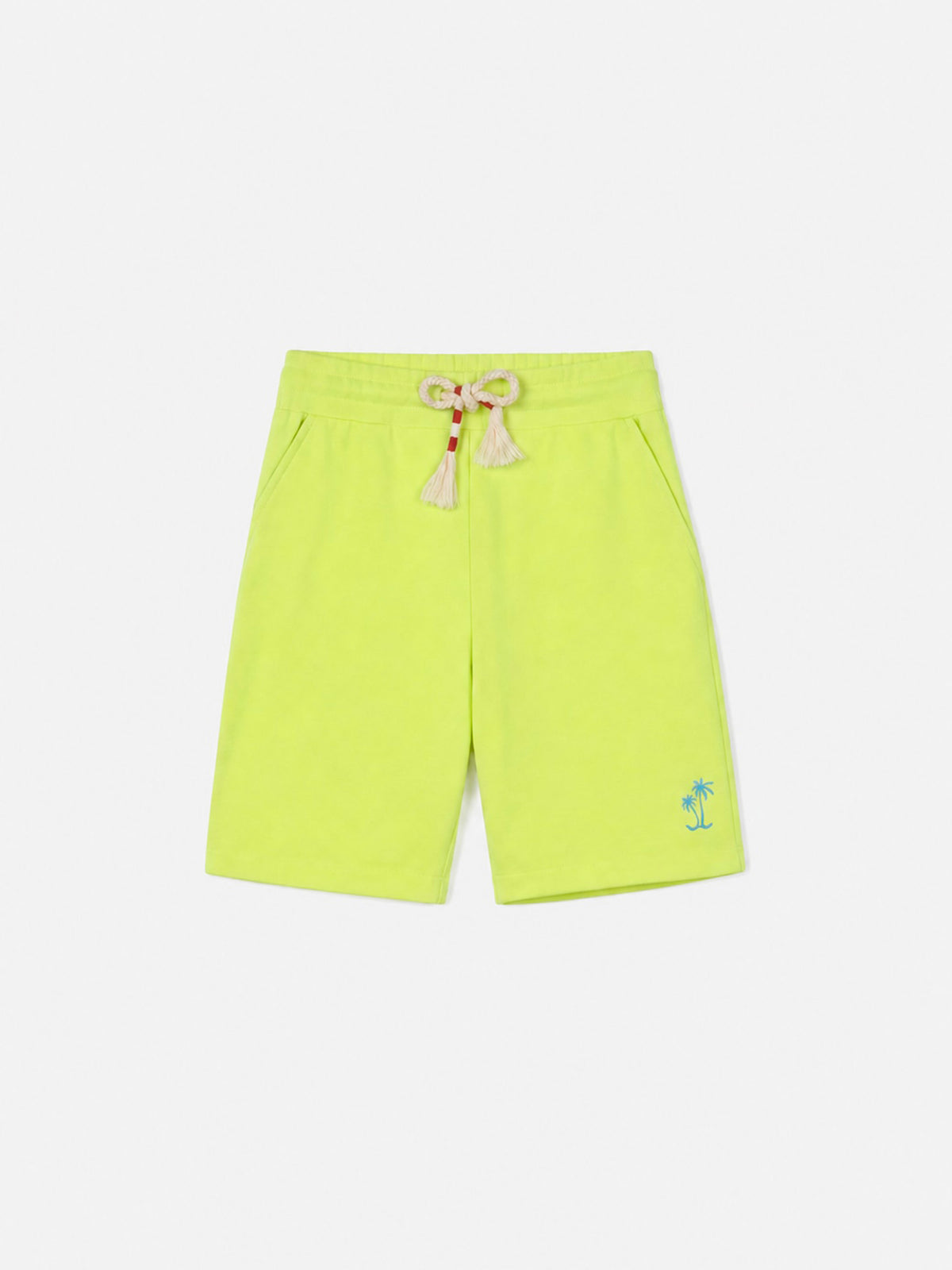 Fluo yellow cotton bermuda shorts Randle Jr