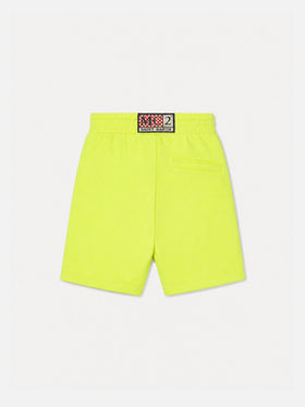 Fluo yellow cotton bermuda shorts Randle Jr