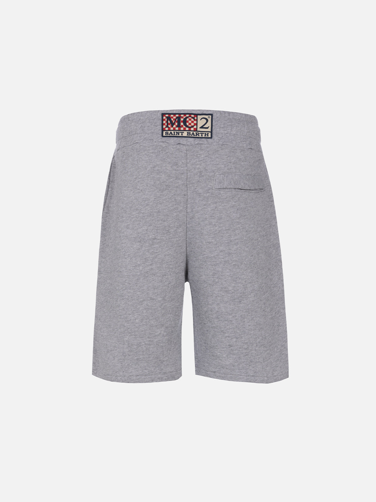 Boy grey cotton fleece bermuda shorts Randle Jr - MC2 Saint Barth