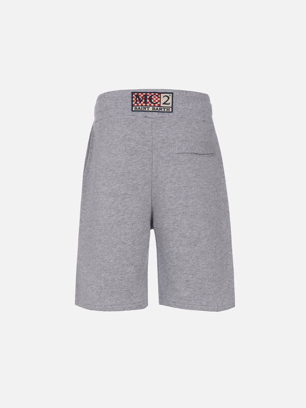 Graue Bermudashorts aus Baumwollfleece für Jungen Randle Jr