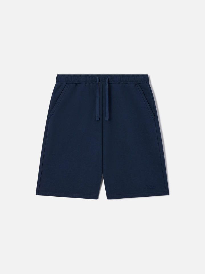 Marineblaue Bermudashorts aus Baumwollfleece von Randle