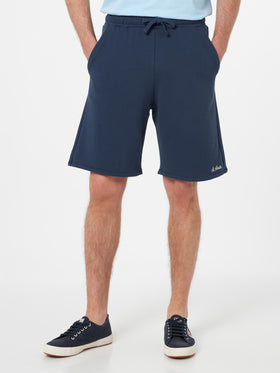 Randle navy blue cotton fleece Bermuda shorts