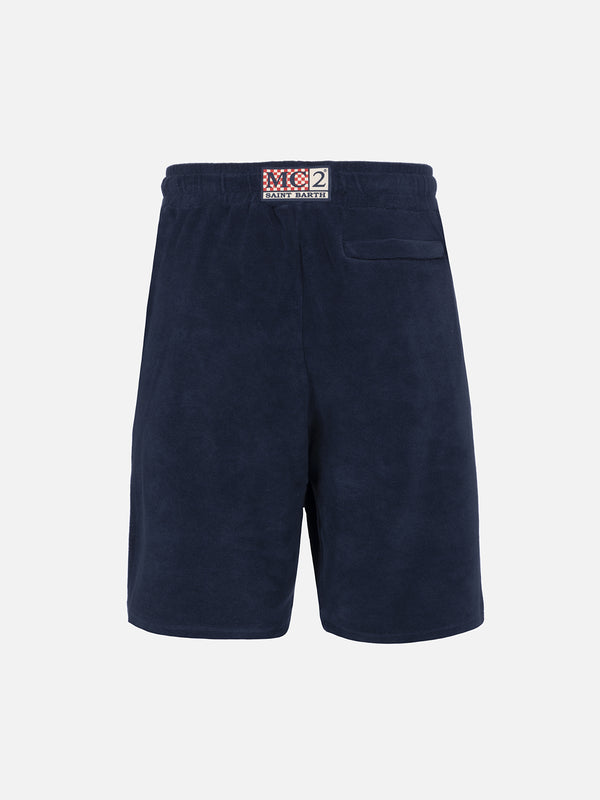 Man navy blue terry bermuda shorts Rande Sponge