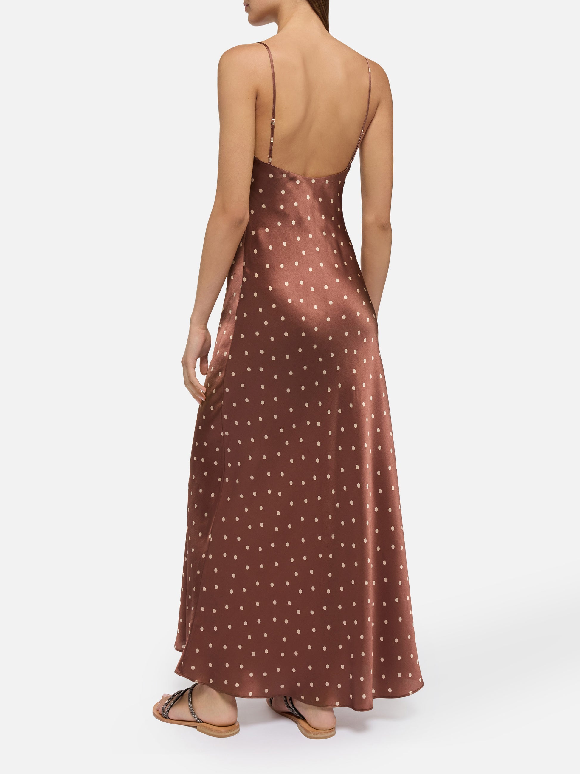 Ravel pure silk slim dress with polka dots print - MC2 Saint Barth