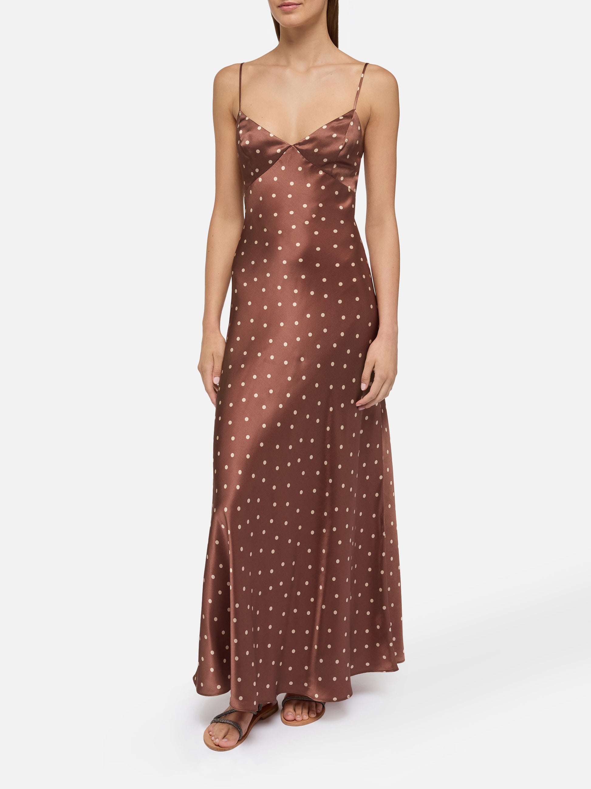 Ravel pure silk slim dress with polka dots print - MC2 Saint Barth