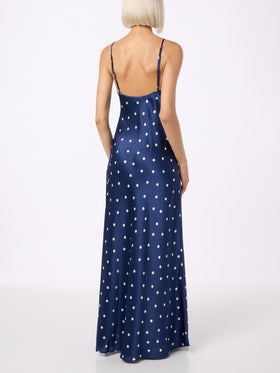 Ravel pure silk slim dress with polka dots print - MC2 Saint Barth