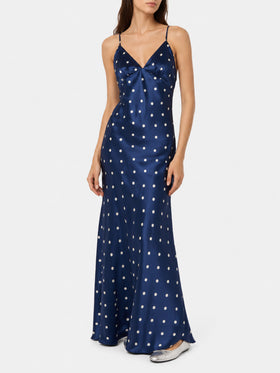 Robe slim Ravel en pure soie avec imprimé à pois 