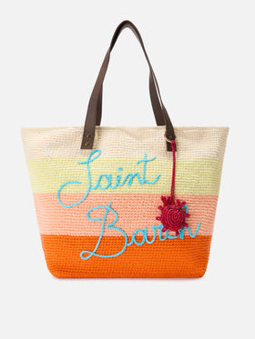 Bag Charm with crab in raffia