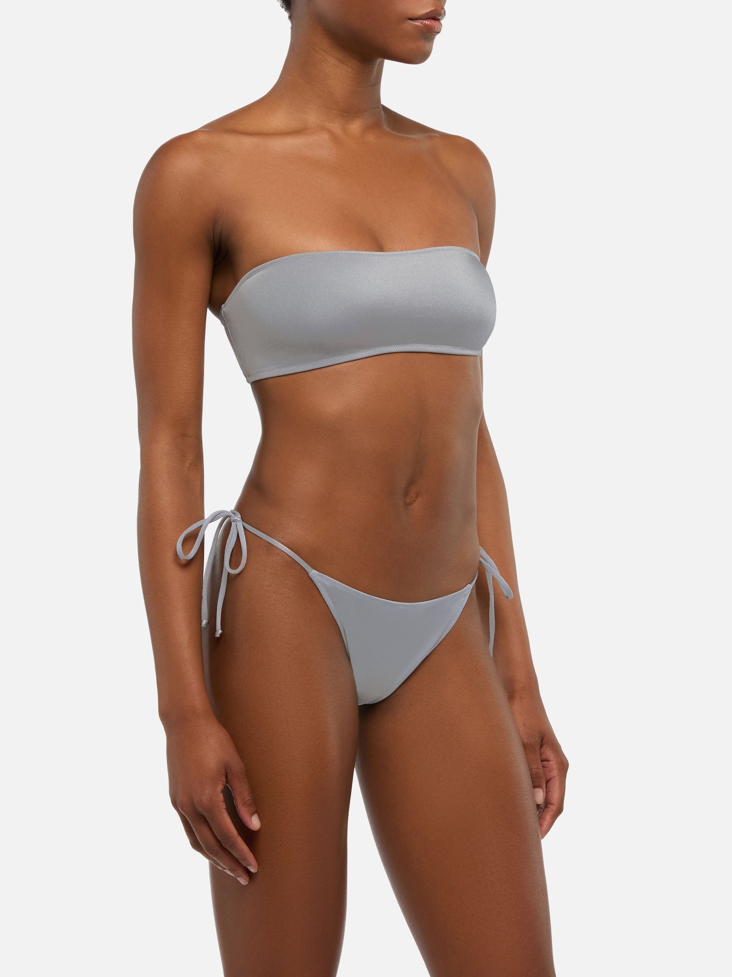 Bandeau bikini Rebby Marielle in shimmer grey