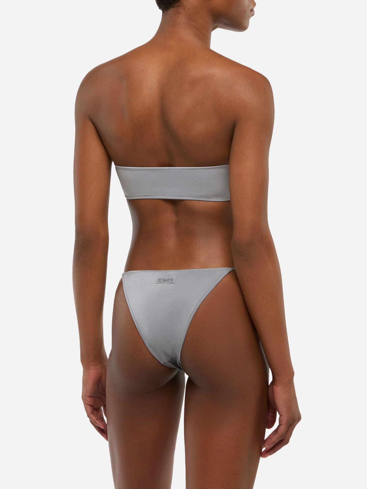 Bandeau bikini Rebby Marielle in shimmer grey