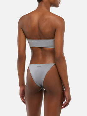 Bandeau bikini Rebby Marielle in shimmer grey