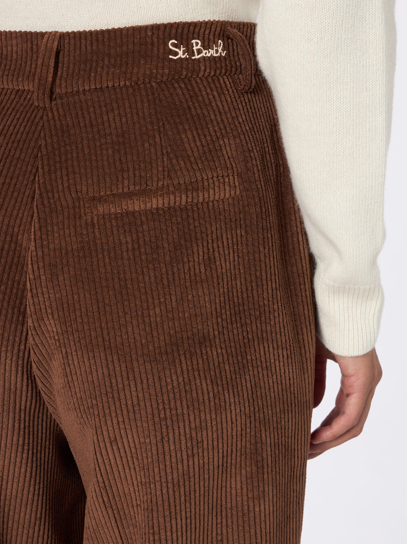 Woman brown corduroy pants Rebella