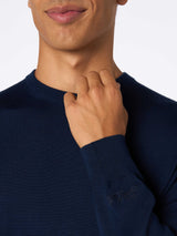 Man Regent blue navy merino wool sweater