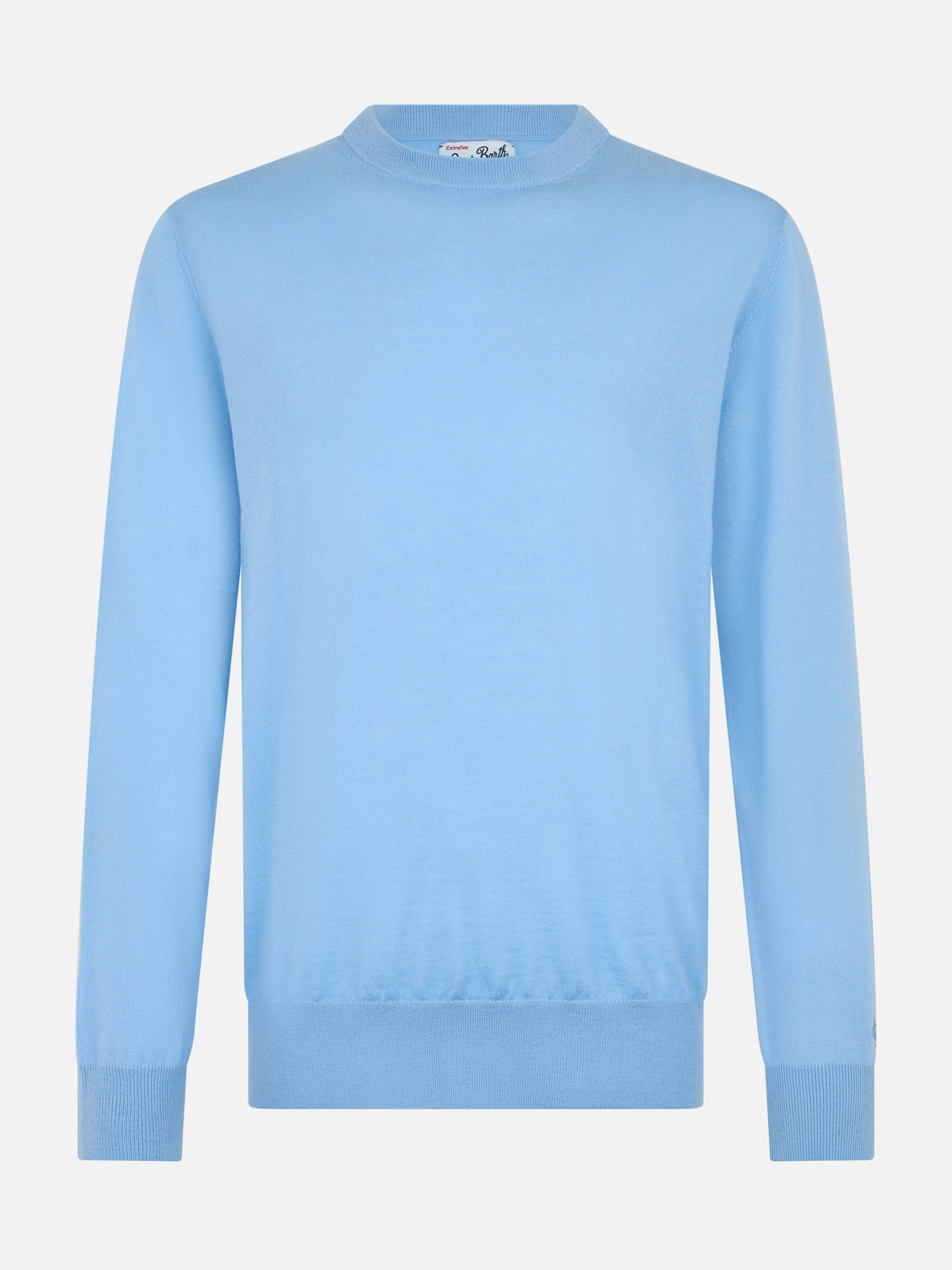 Man Regent light blue merino wool sweater - MC2 Saint Barth