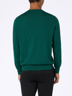 Man Regent british green merino wool sweater - MC2 Saint Barth