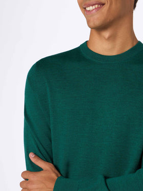 Man Regent british green merino wool sweater - MC2 Saint Barth