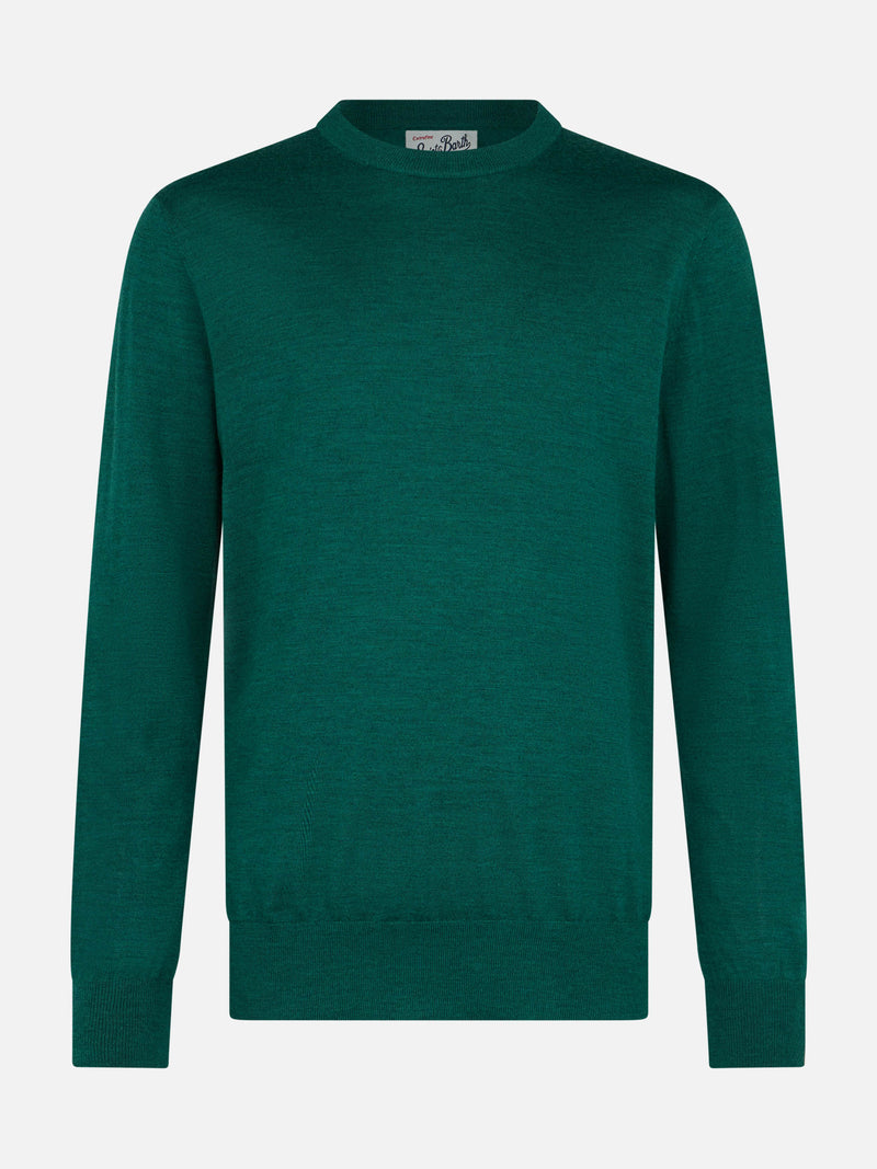 Man Regent british green merino wool sweater