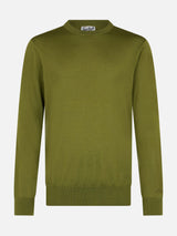 Man Regent pistacchio merino wool sweater