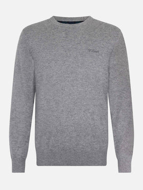 Maglione girocollo Regent in MISTO CASHMERE grigio mélange