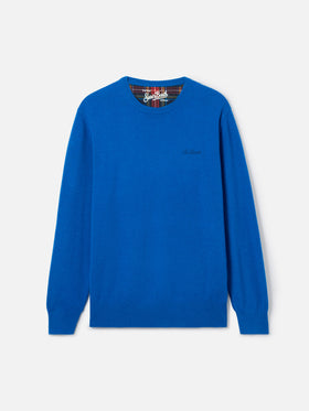Crewneck sweater Regent in bluette BLENDED CASHMERE